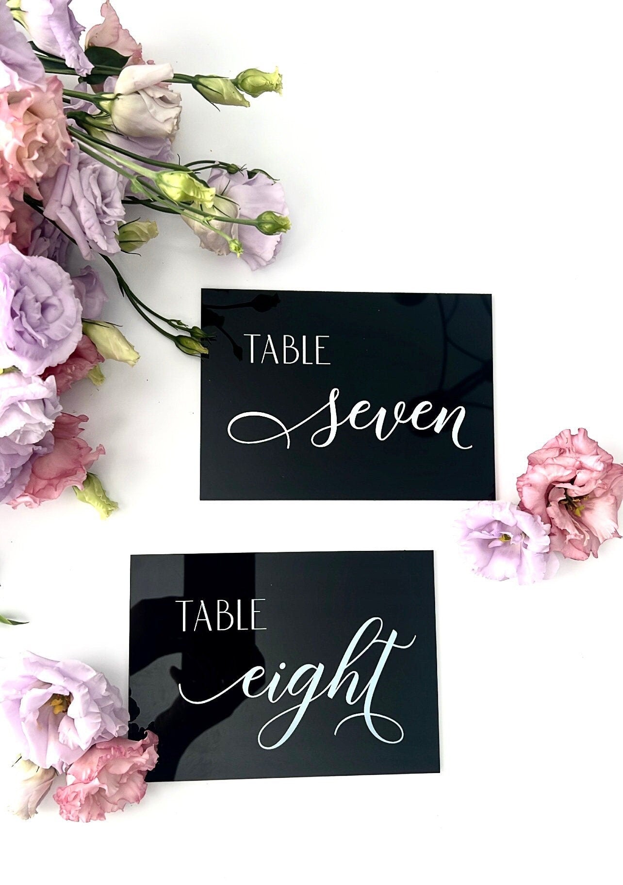 Table Numbers, Wedding Table Numbers,Modern Calligraphy Table Numbers, Lucite Minimalist Number, Wedding Guest, Acrylic Table Number, Square