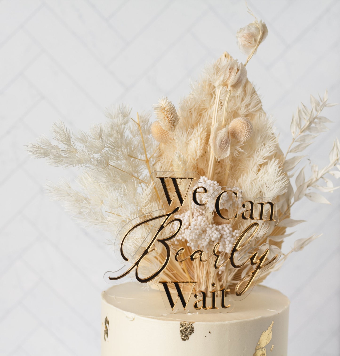 We Can Bearly Wait Cake Topper, Gender Reveal Decor, Baby Shower Sign, Bear Themed Baby Shower Decoration, Its a Boy Girl, Baby Sprinkle