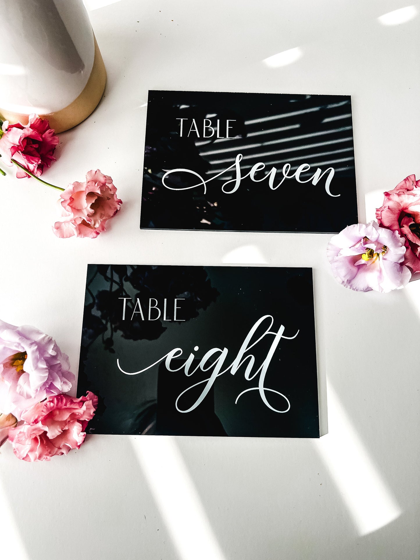 Table Numbers, Wedding Table Numbers,Modern Calligraphy Table Numbers, Lucite Minimalist Number, Wedding Guest, Acrylic Table Number, Square