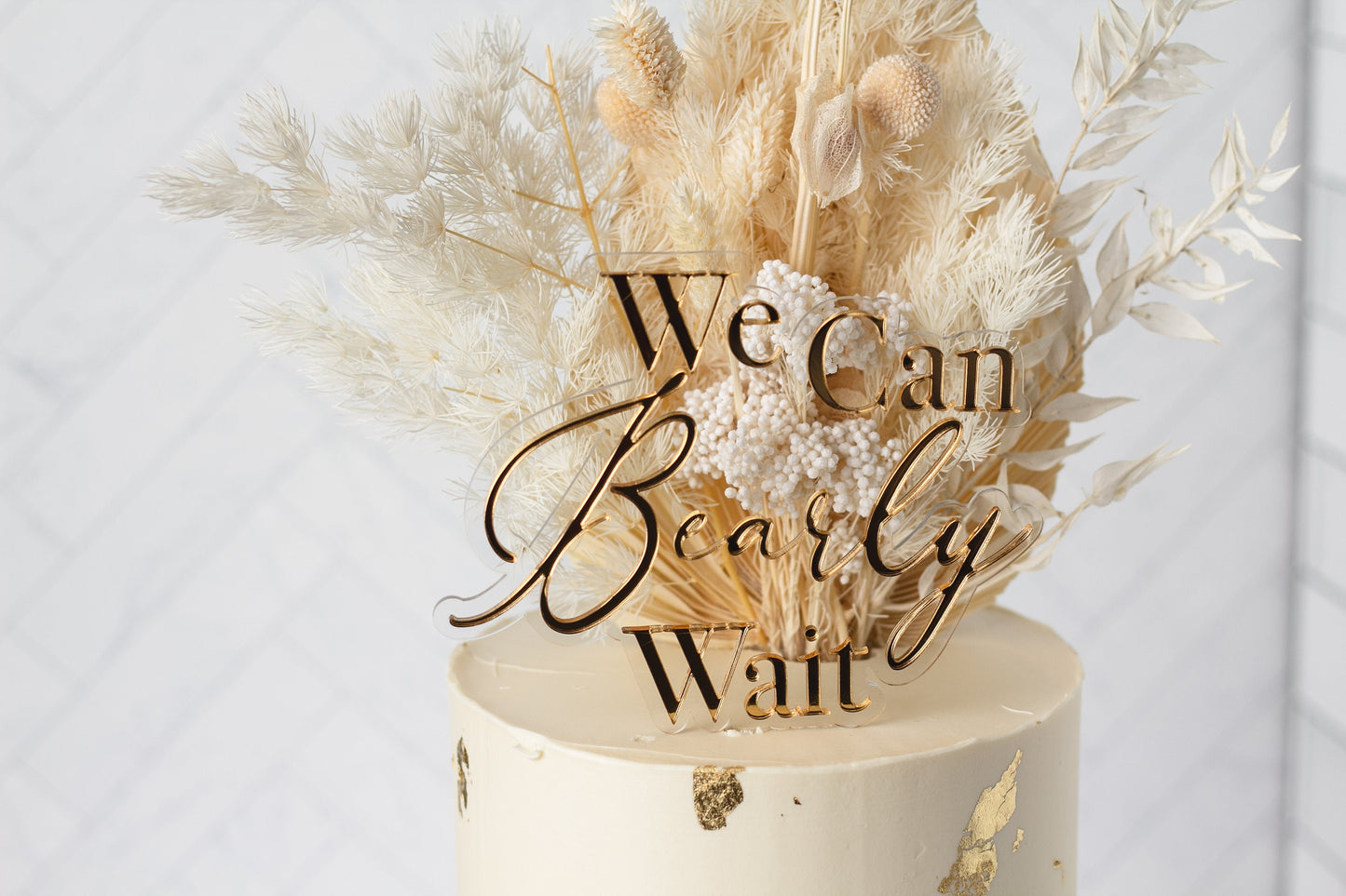 We Can Bearly Wait Cake Topper, Gender Reveal Decor, Baby Shower Sign, Bear Themed Baby Shower Decoration, Its a Boy Girl, Baby Sprinkle