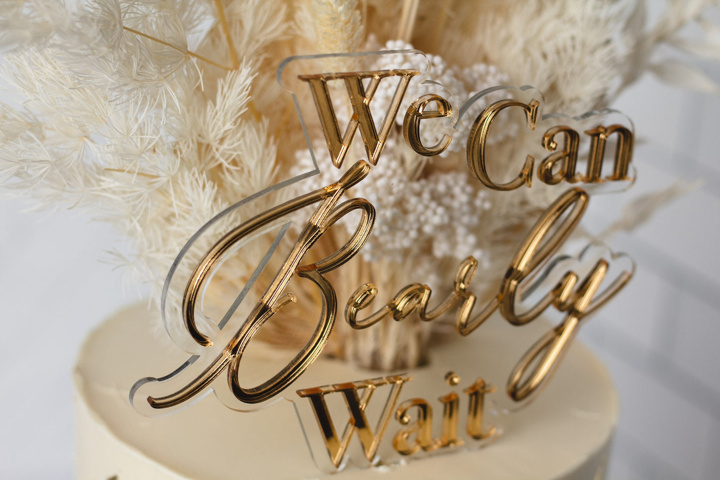 We Can Bearly Wait Cake Topper, Gender Reveal Decor, Baby Shower Sign, Bear Themed Baby Shower Decoration, Its a Boy Girl, Baby Sprinkle
